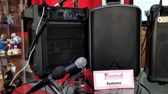 Portable Speaker Systems Display